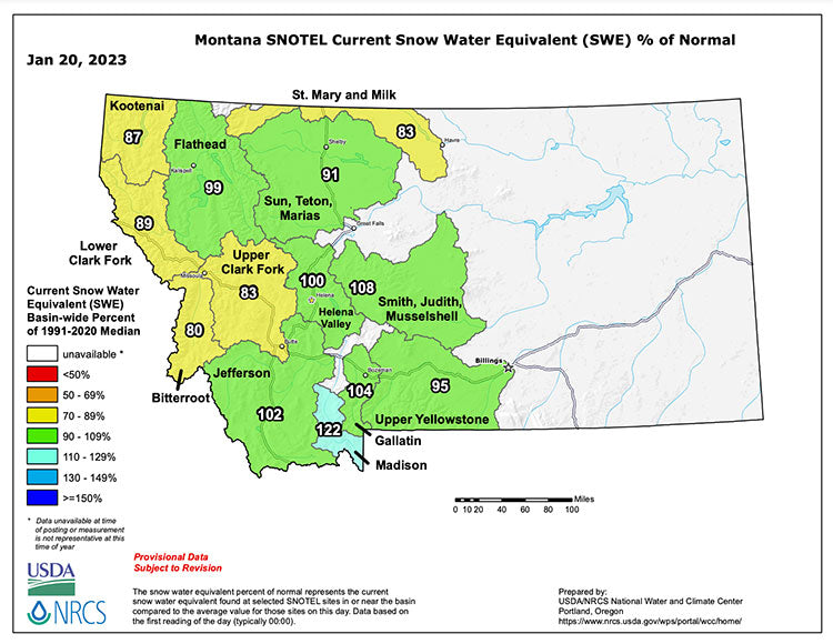20 January, 2023 - Yellowstone River and Livingston Area Fly Fishing Report