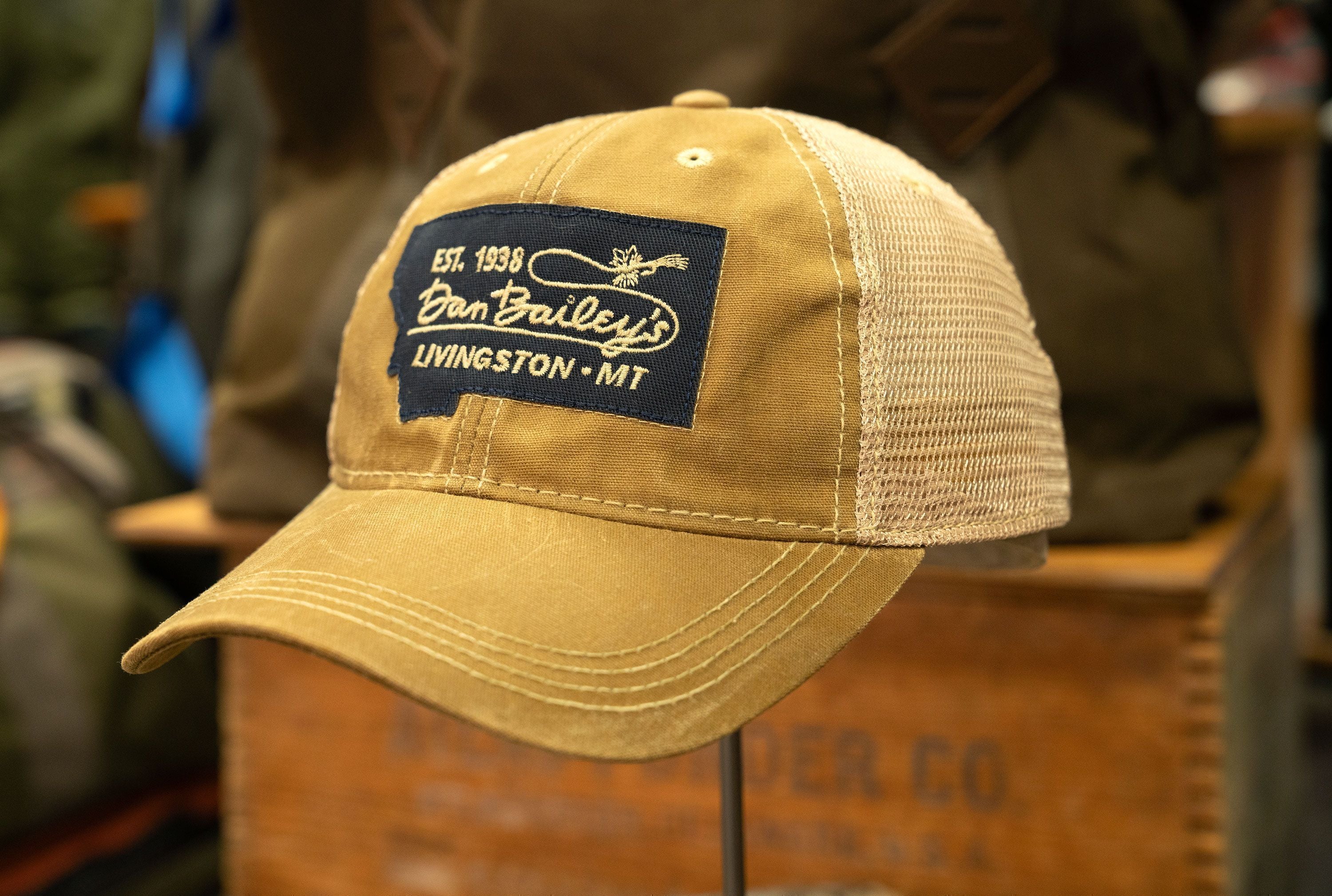 Ouray Waxed Cotton Tan/ Khaki Trucker Classic DB Patch