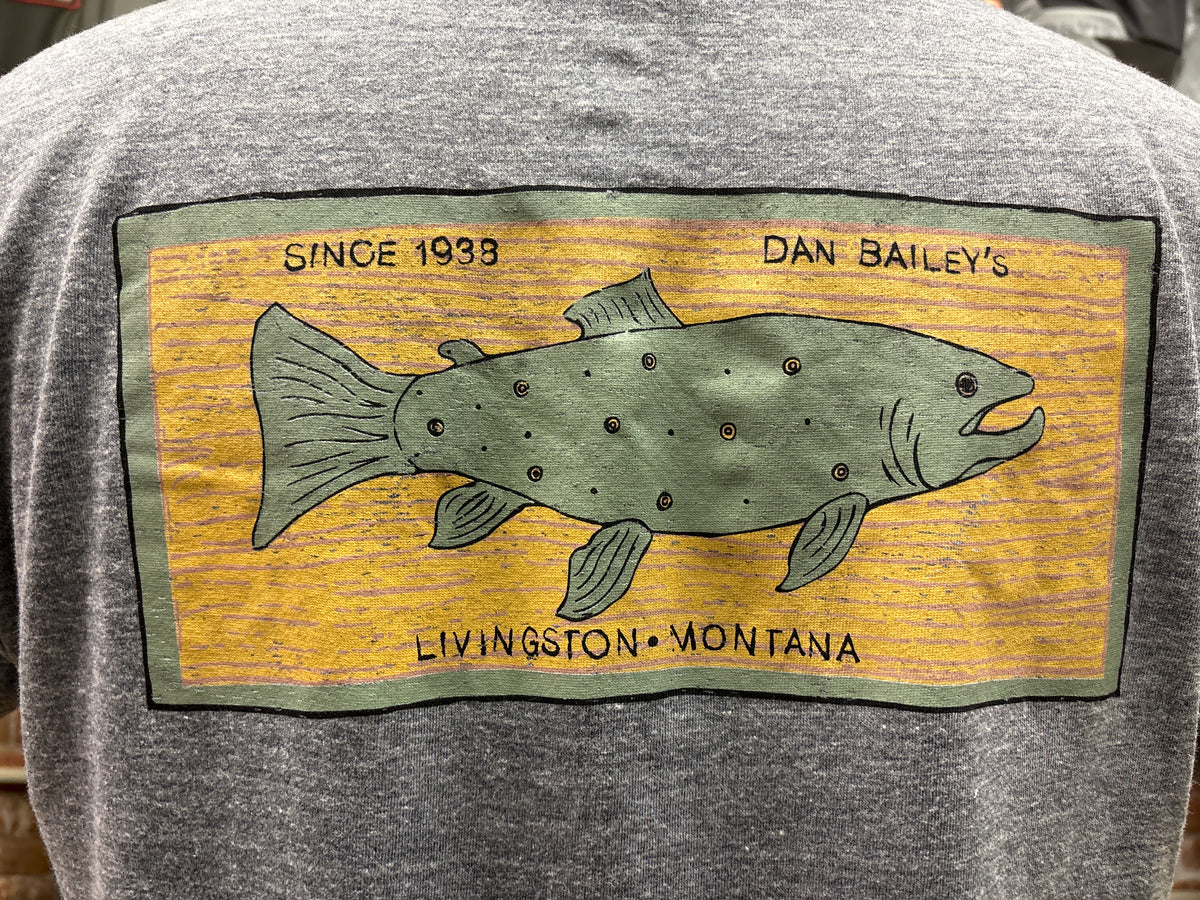 Dan Bailey's Wall Trout Pocket T-Shirt Heathered Gry