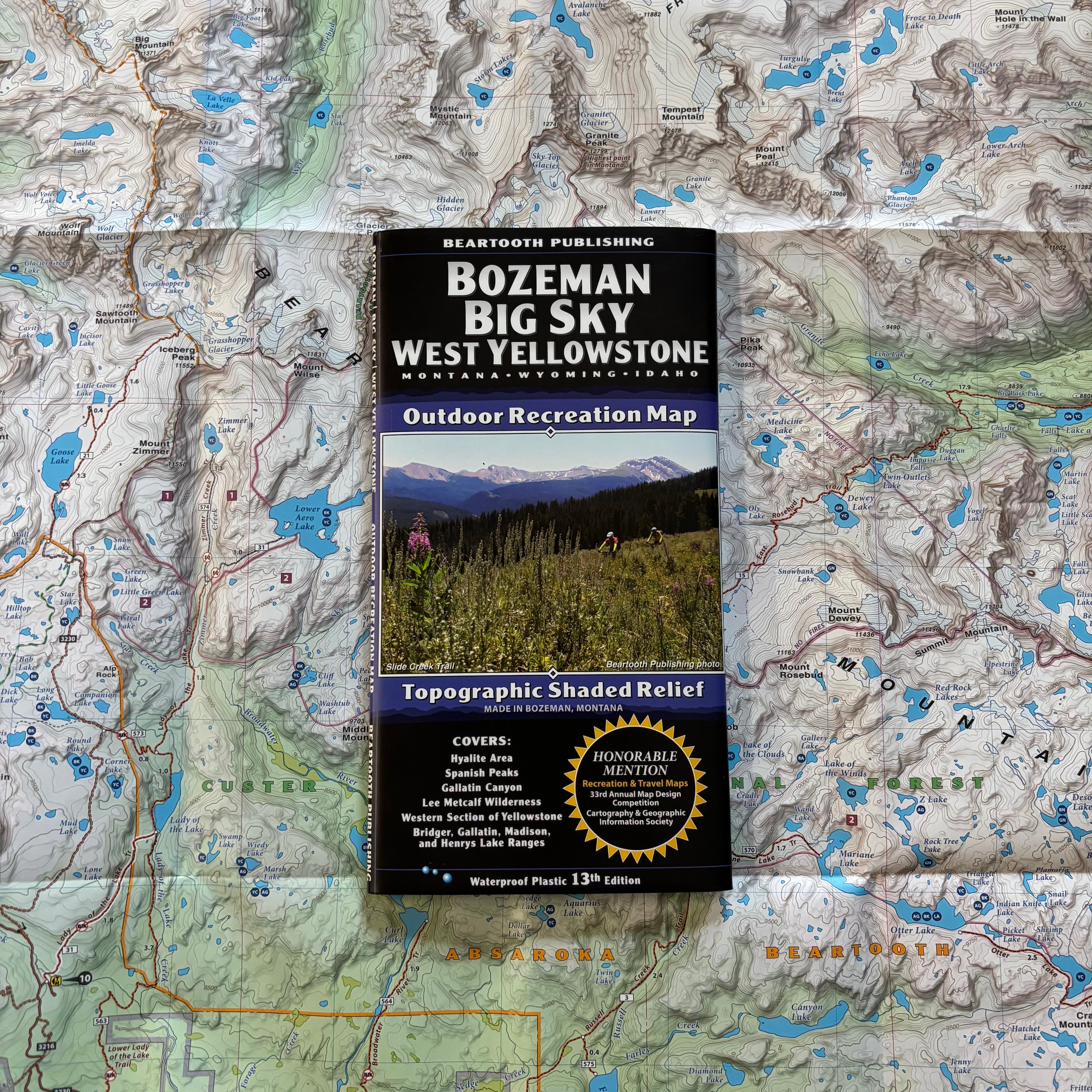 Beartooth Publishing Maps - Bozeman BigSky WestYell